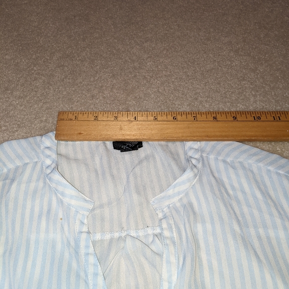 Rue21 baby blue & white blouse - Picture 10 of 14